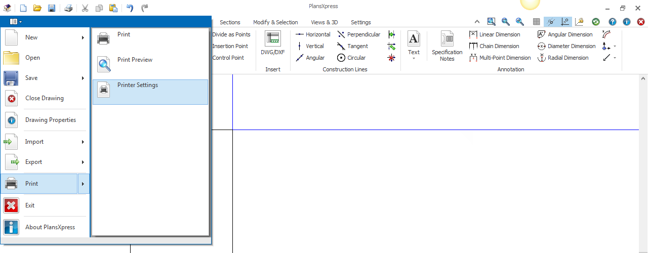 Use 'Scale to Fit' print option to print plan on a smaller paper size